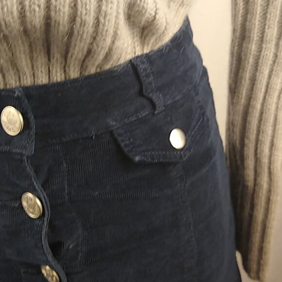 BDG Navy Needlecord Mini Skirt Size 2 - Picture 4 of 12